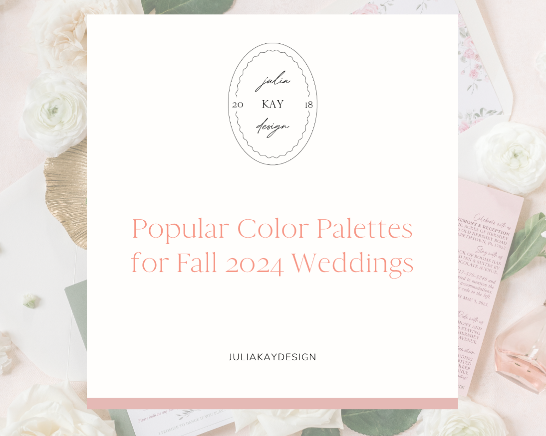 Popular Color Palettes for Fall 2024 Weddings
