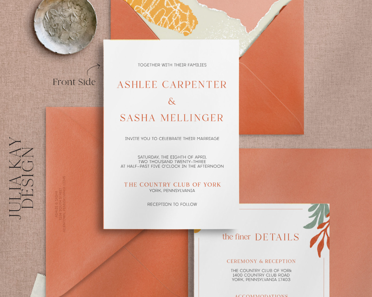 Absolutely Abstract: A Modern Twist on All-In-One Wedding Invitations