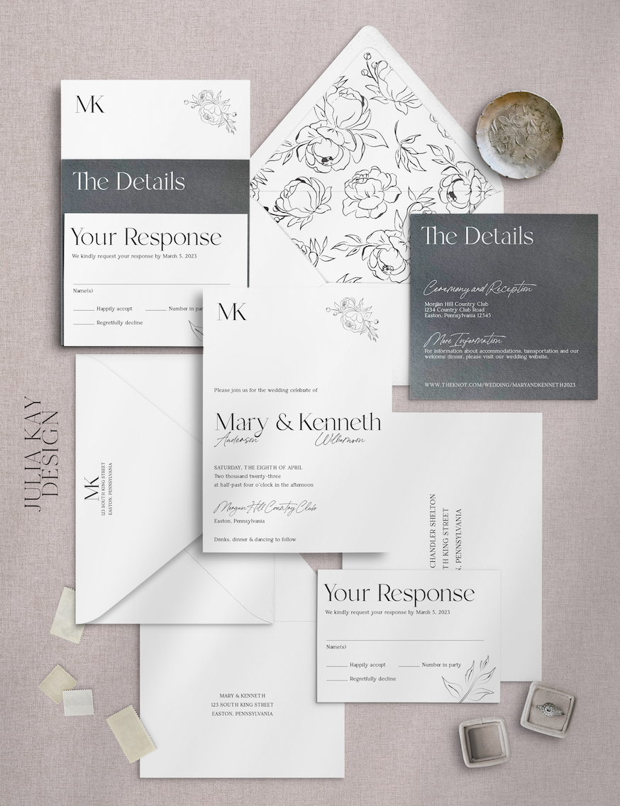 A Black & White Affair: Timeless Elegance for Your Wedding Invitations