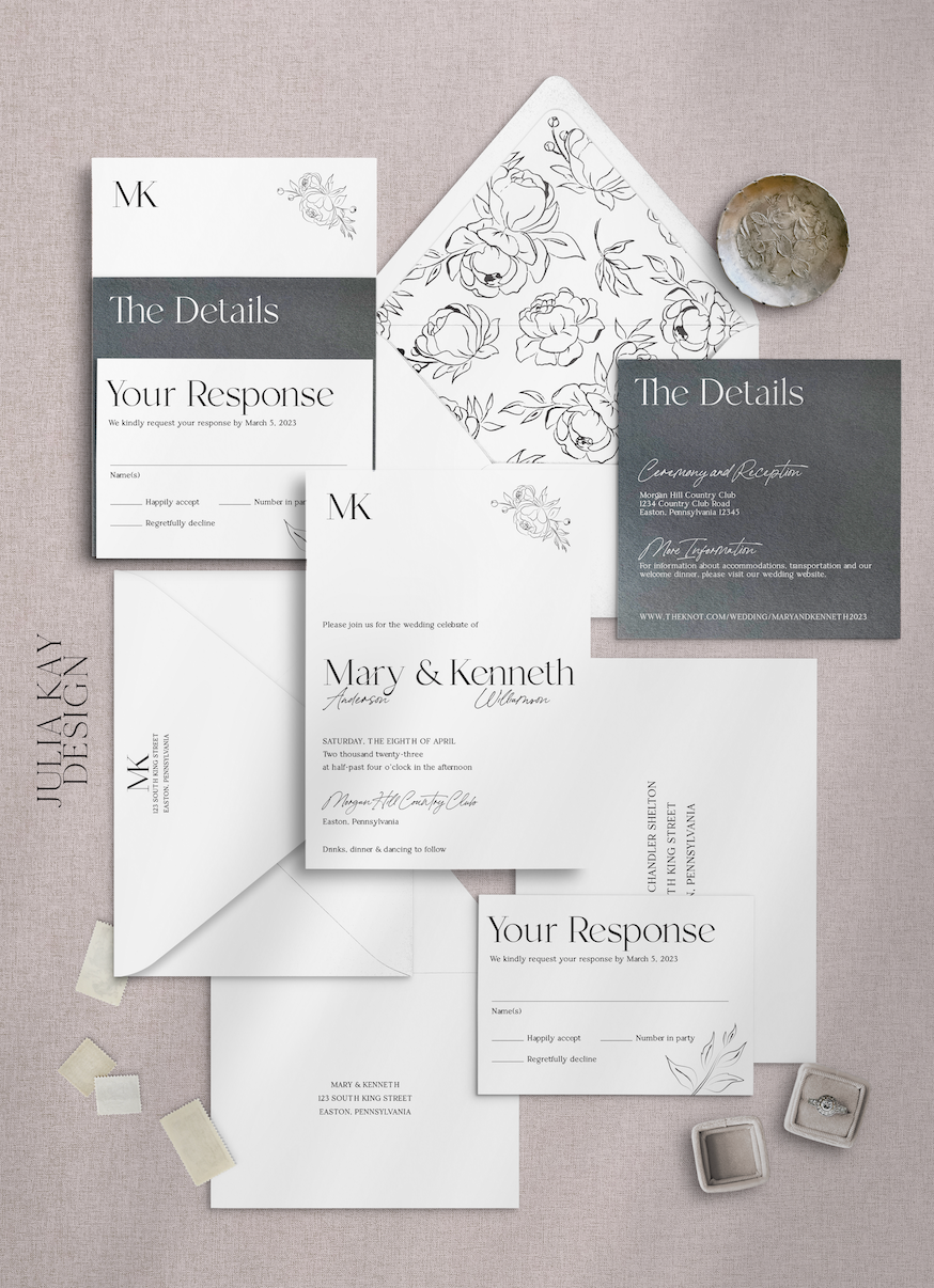 A Black & White Affair: Timeless Elegance for Your Wedding Invitations