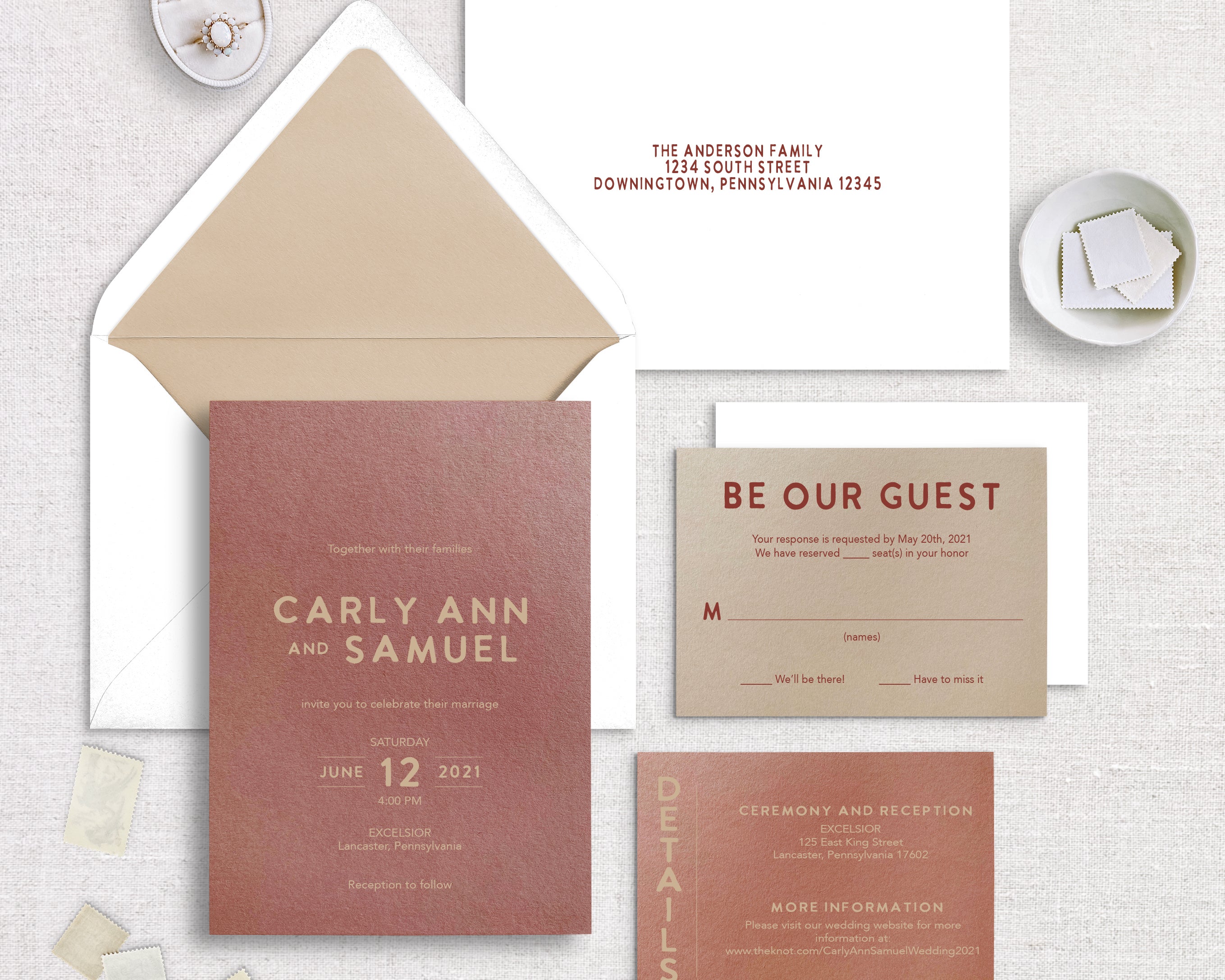 Different Bohemian Themed Wedding Invitations
