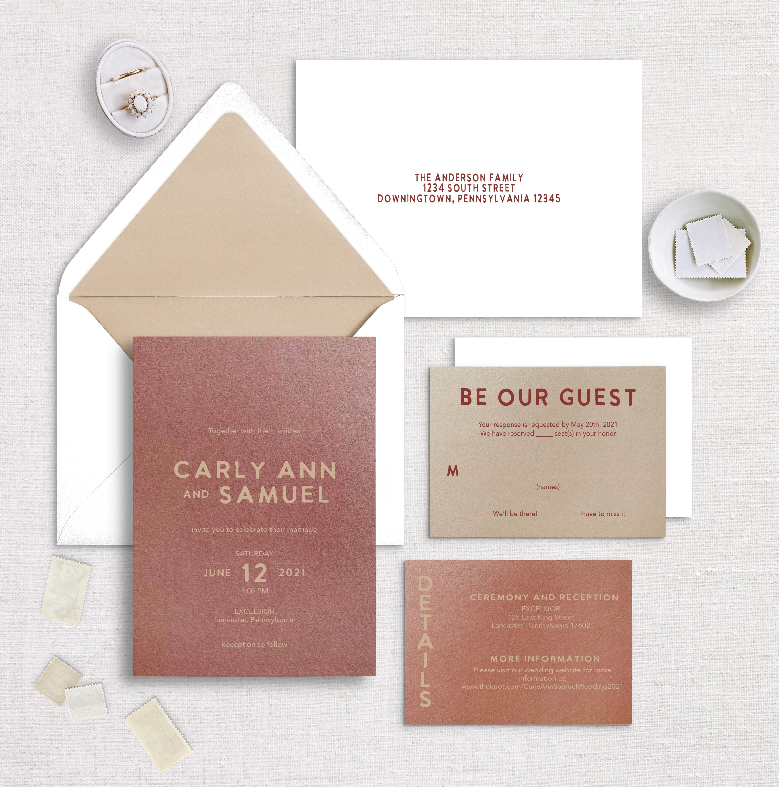 Different Bohemian Themed Wedding Invitations