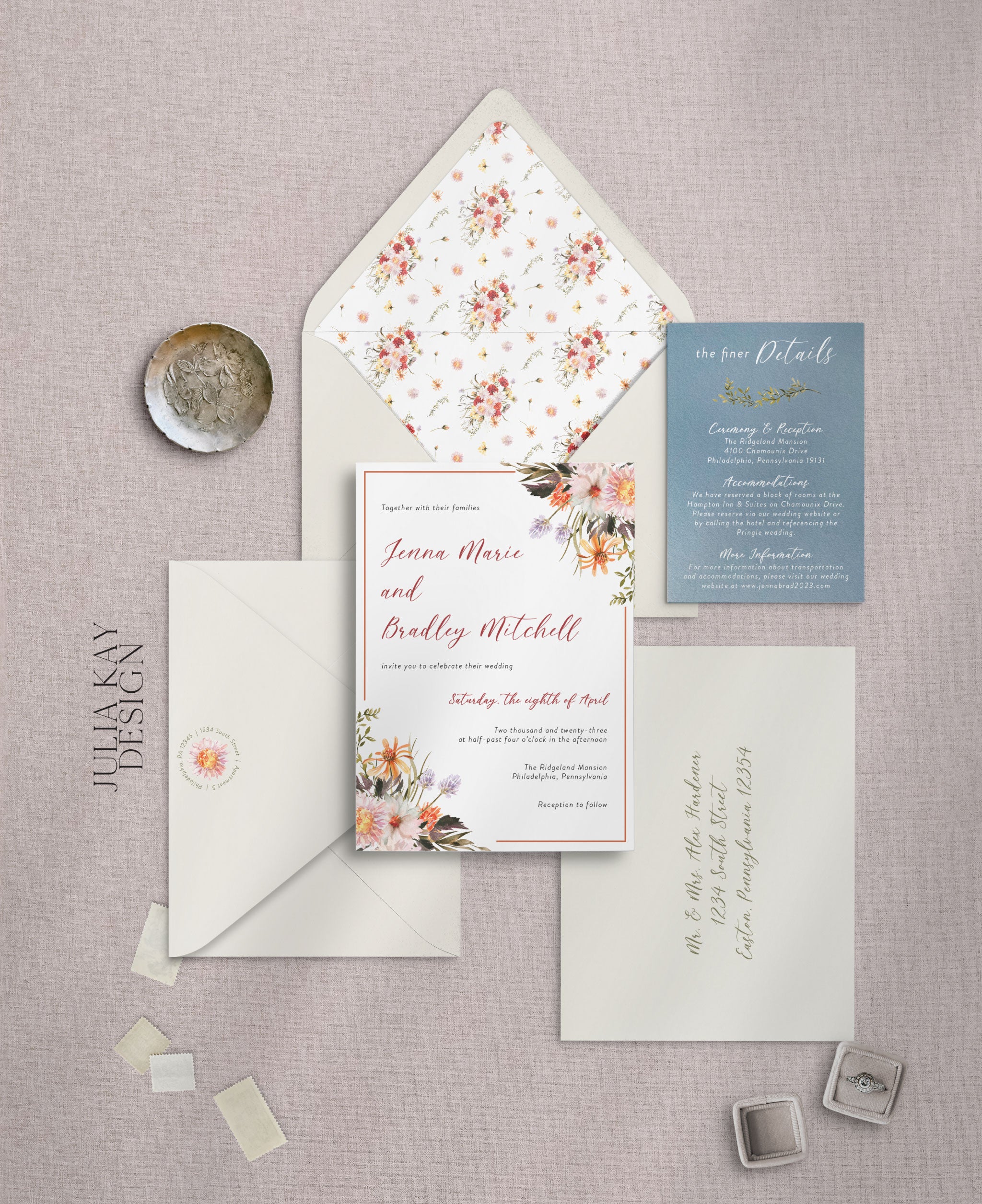 Autumn Garden Wedding Invitation Set