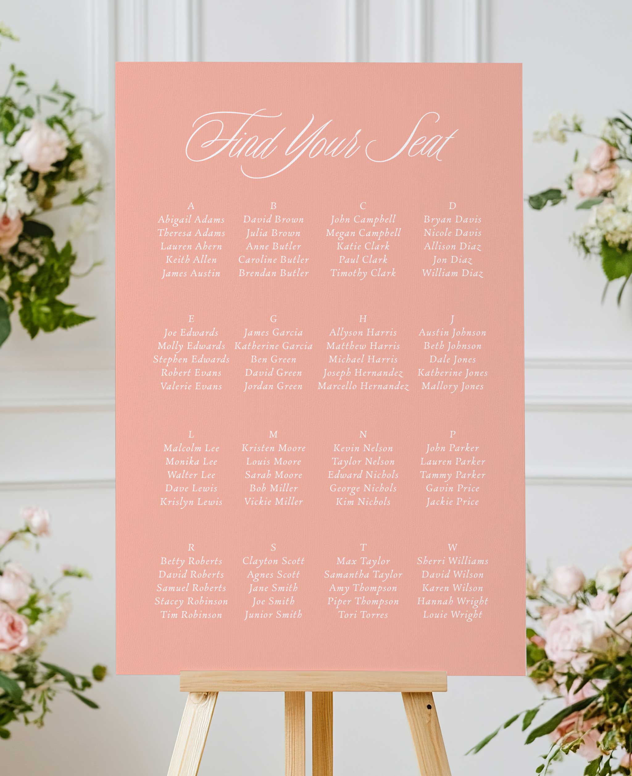 Anthurium Bliss Wedding Seating Chart Julia Kay Design