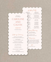 Feminine Terracotta Wedding Ceremony Program