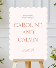 Feminine Terracotta Wedding Welcome Sign