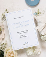 Modern Spring Wedding Ceremony Program