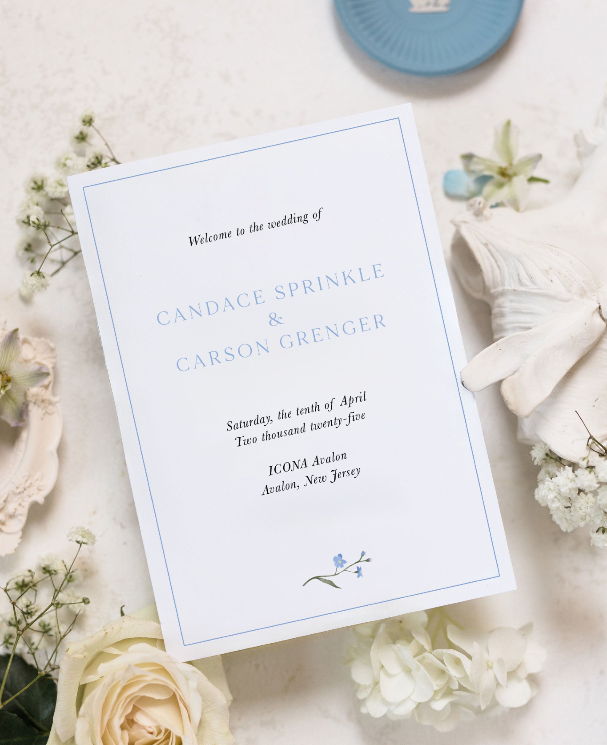 Modern Spring Wedding Ceremony Program