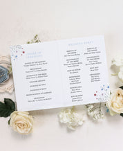 Modern Spring Wedding Ceremony Program