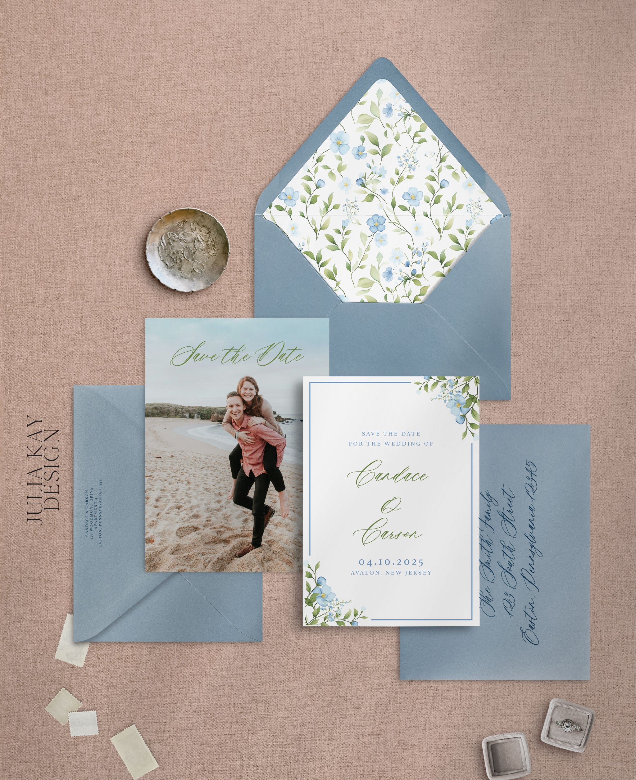 Spring Scalloped Save the Dates