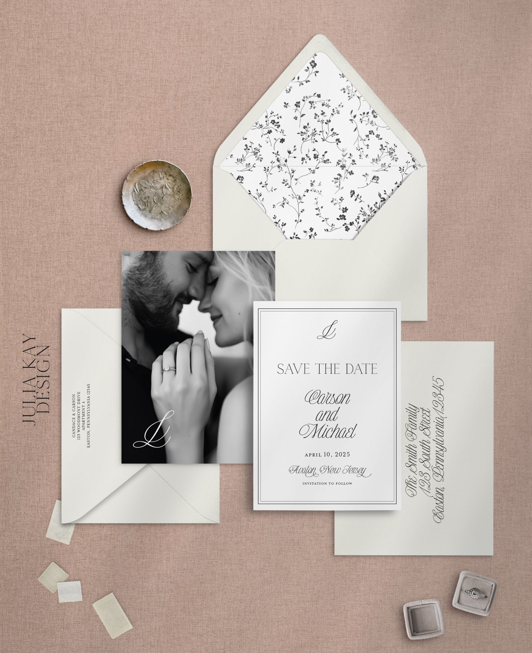 Slate and Silk Save the Dates