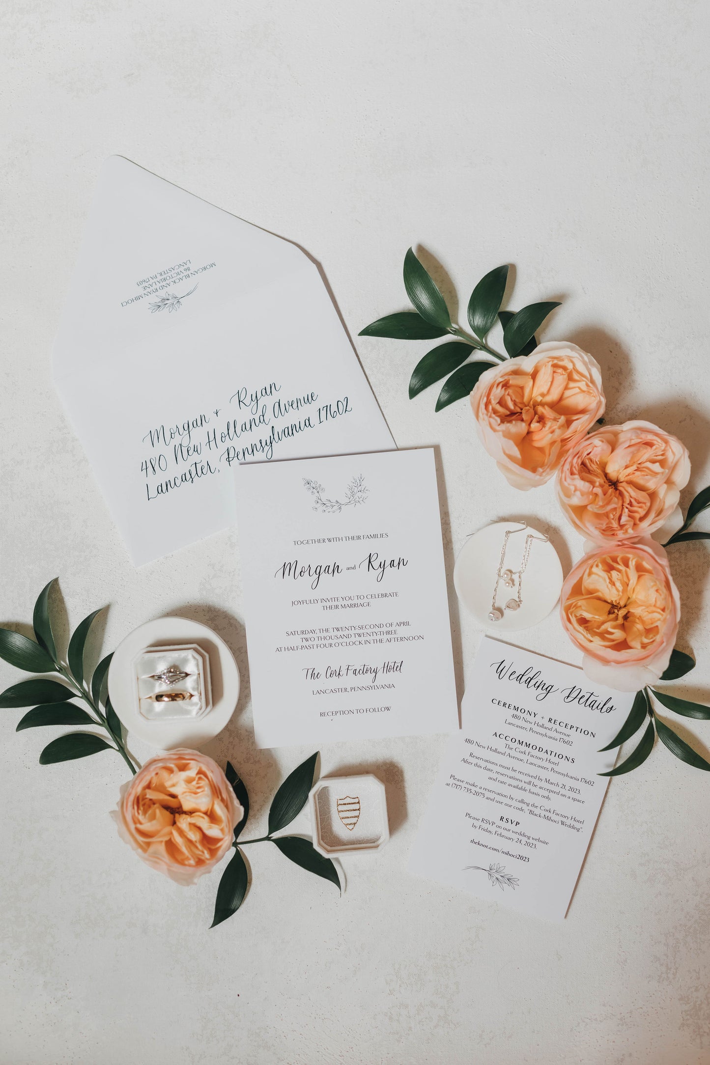 Charm Whisper Wedding Invitation Set