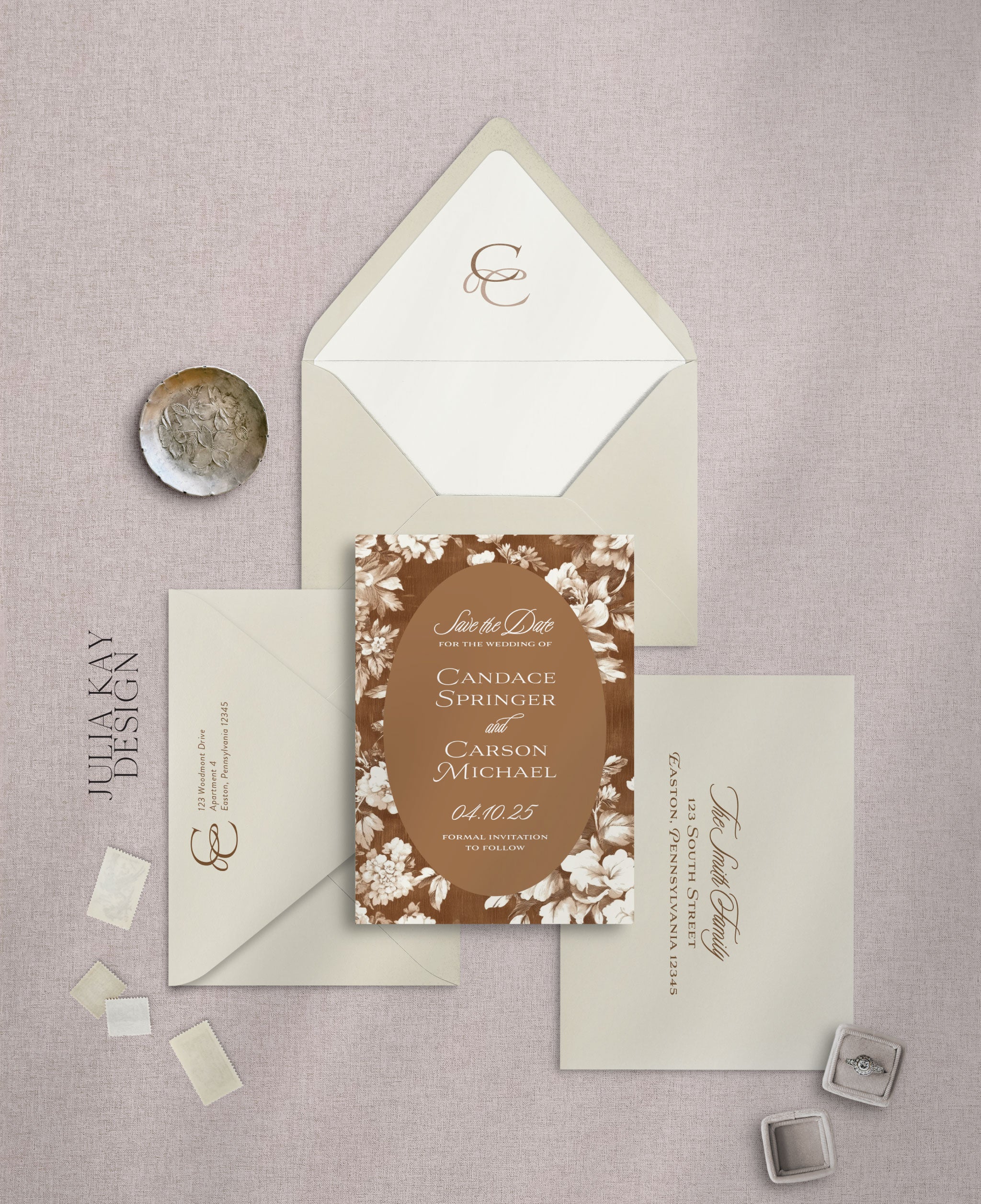 Mocha Mousse Save the Dates
