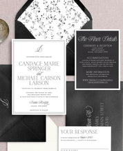 Slate and Silk Wedding Invitation Set