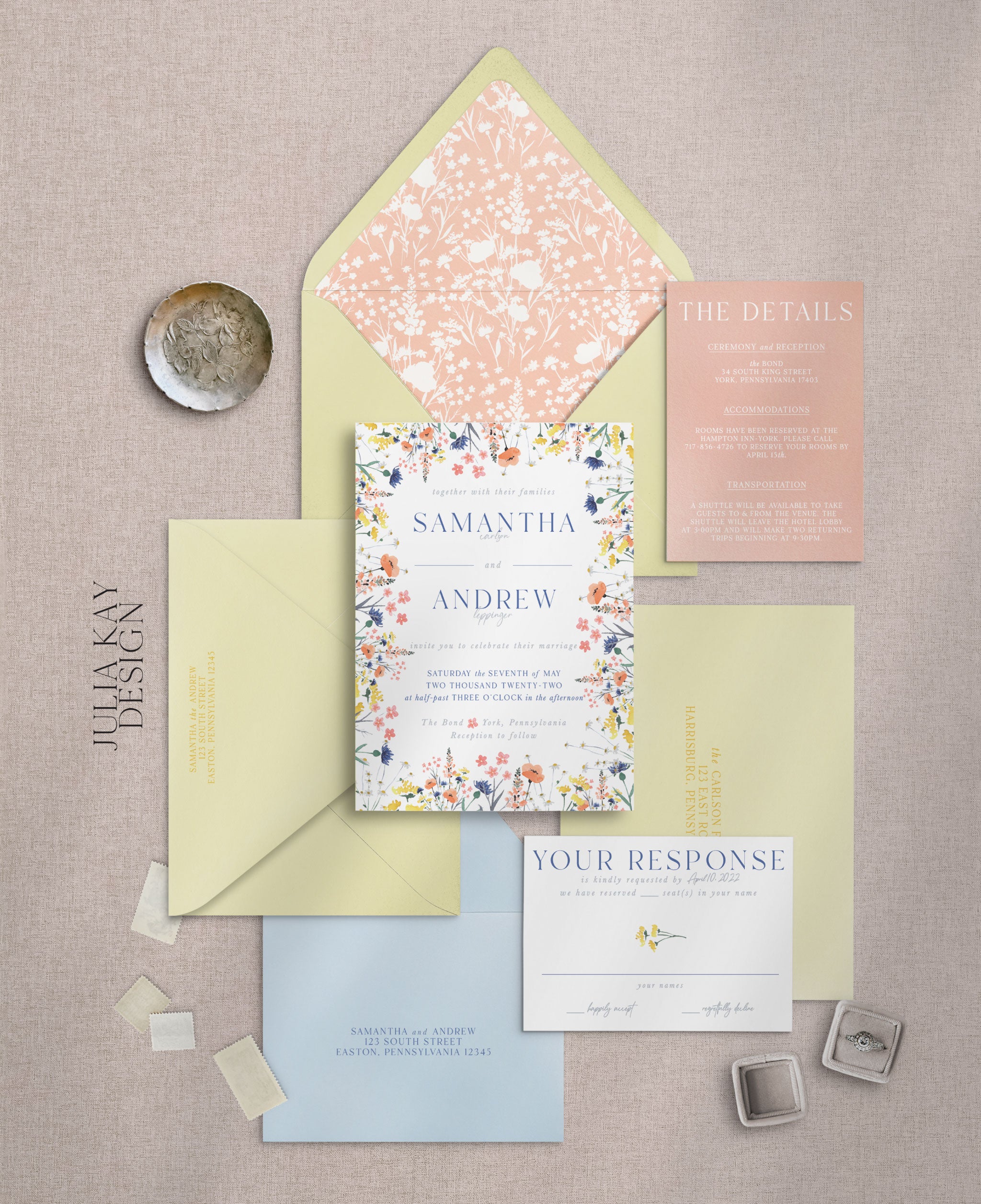 Spring is Here Wedding Invitation Set