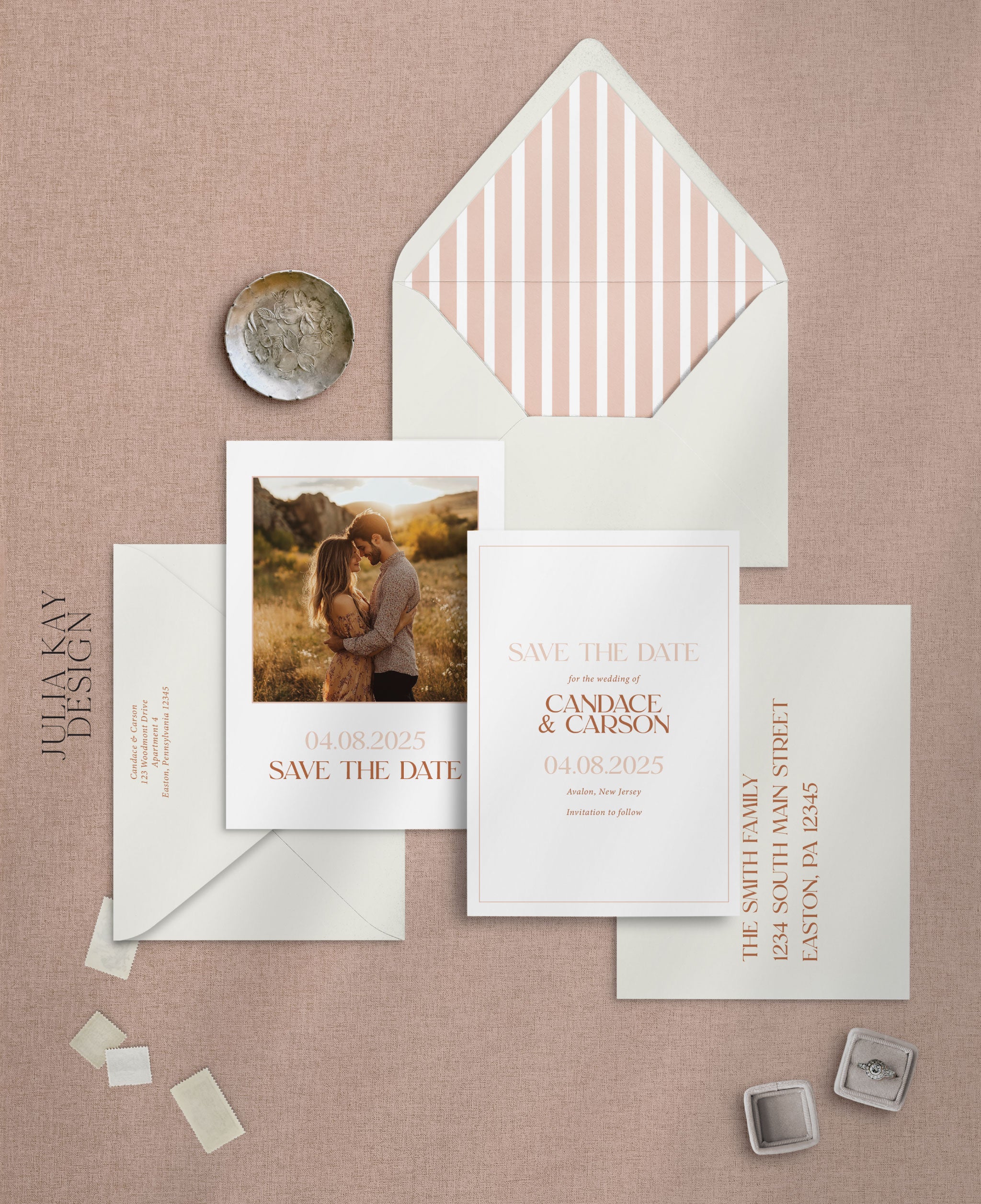 Rusty Peach Save the Dates
