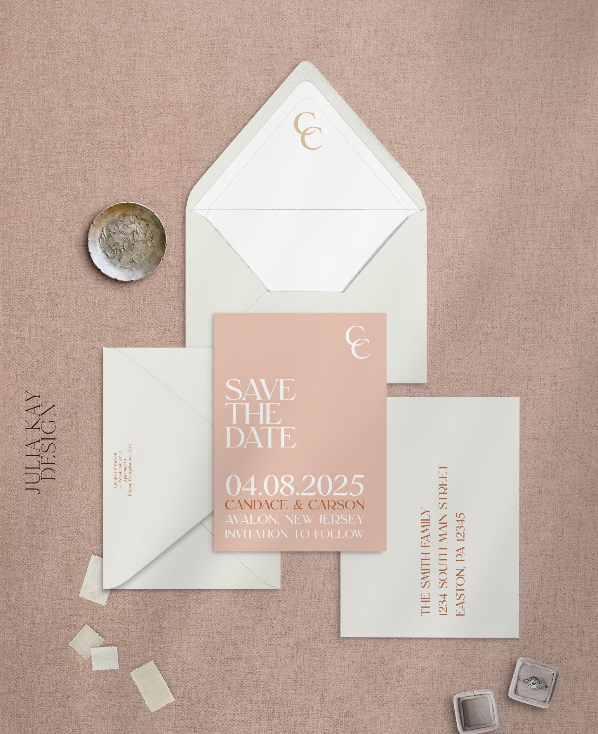 Rusty Peach Save the Dates