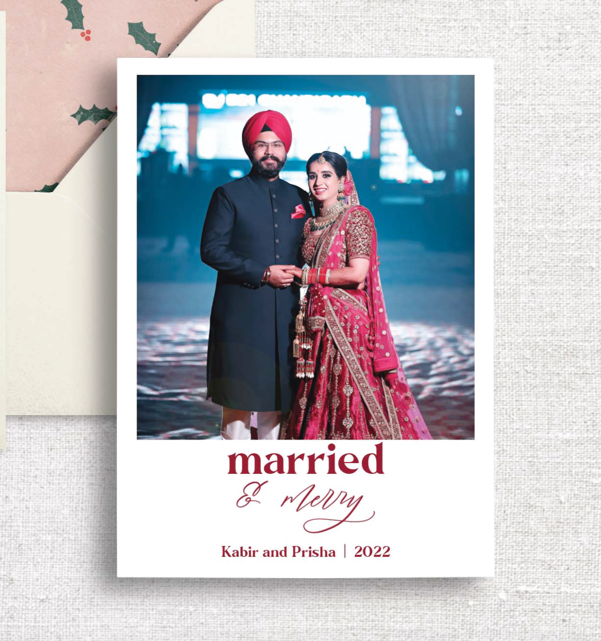 Married & Merry Holiday Card Kit