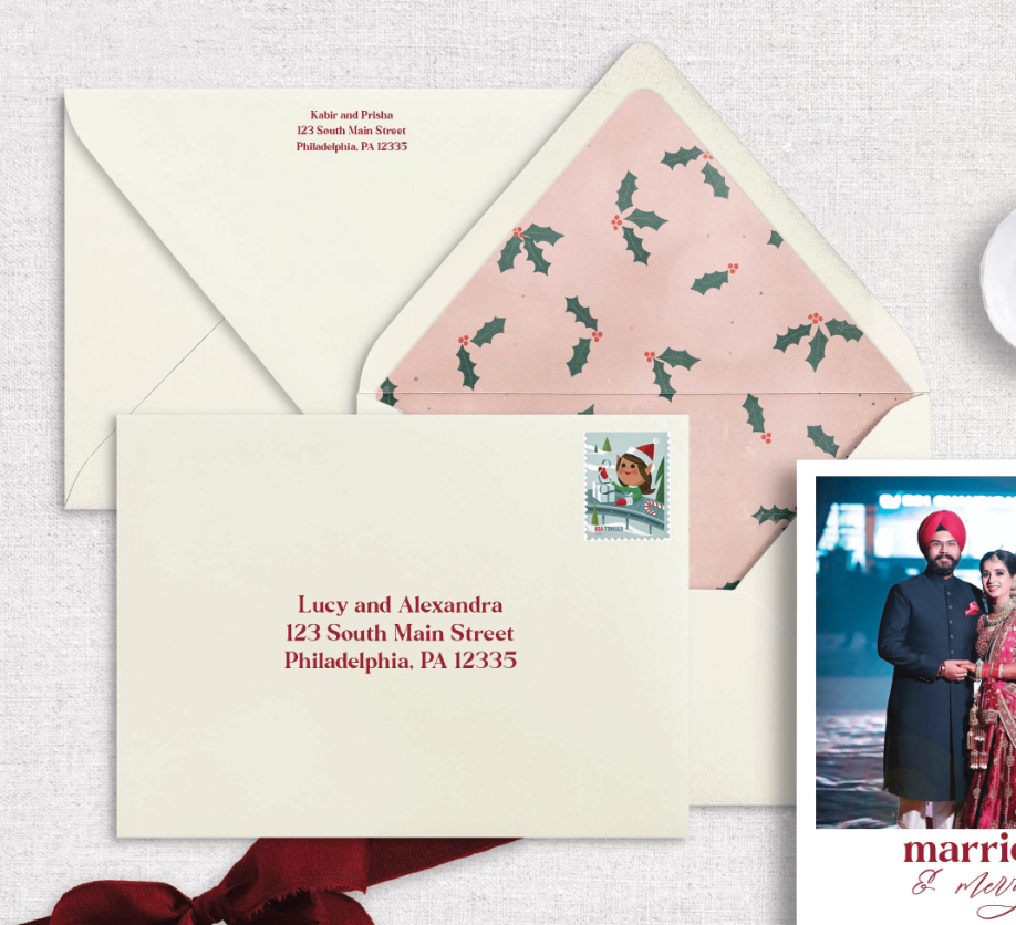 Married & Merry Holiday Card Kit