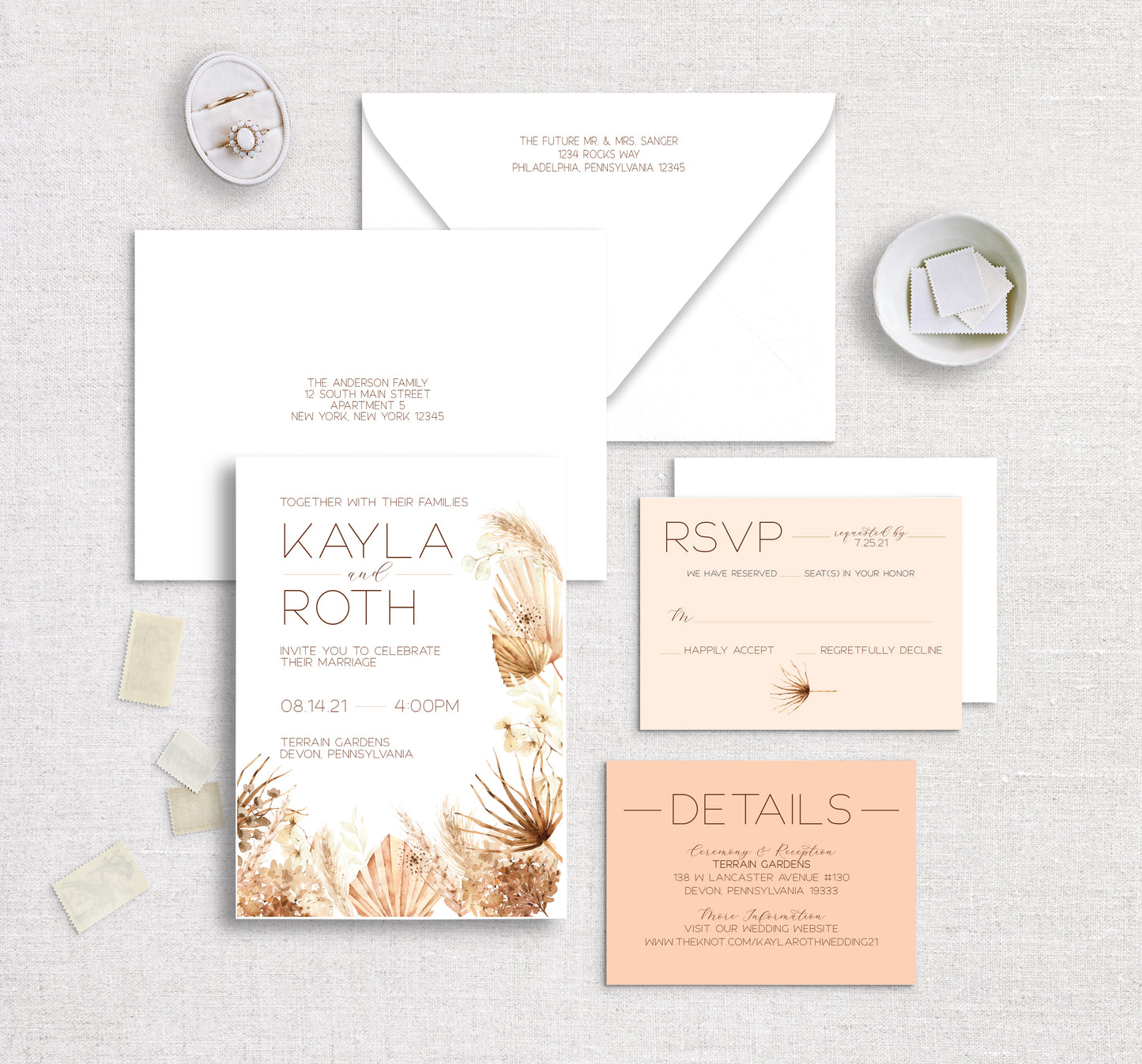 Bohemian Dream Wedding Invitation Set