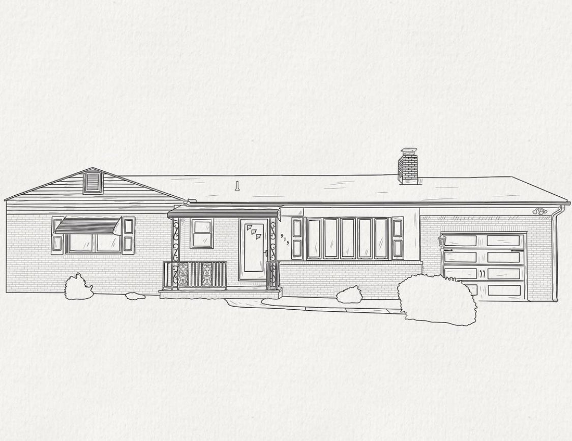 House Illustration 8x10” Print