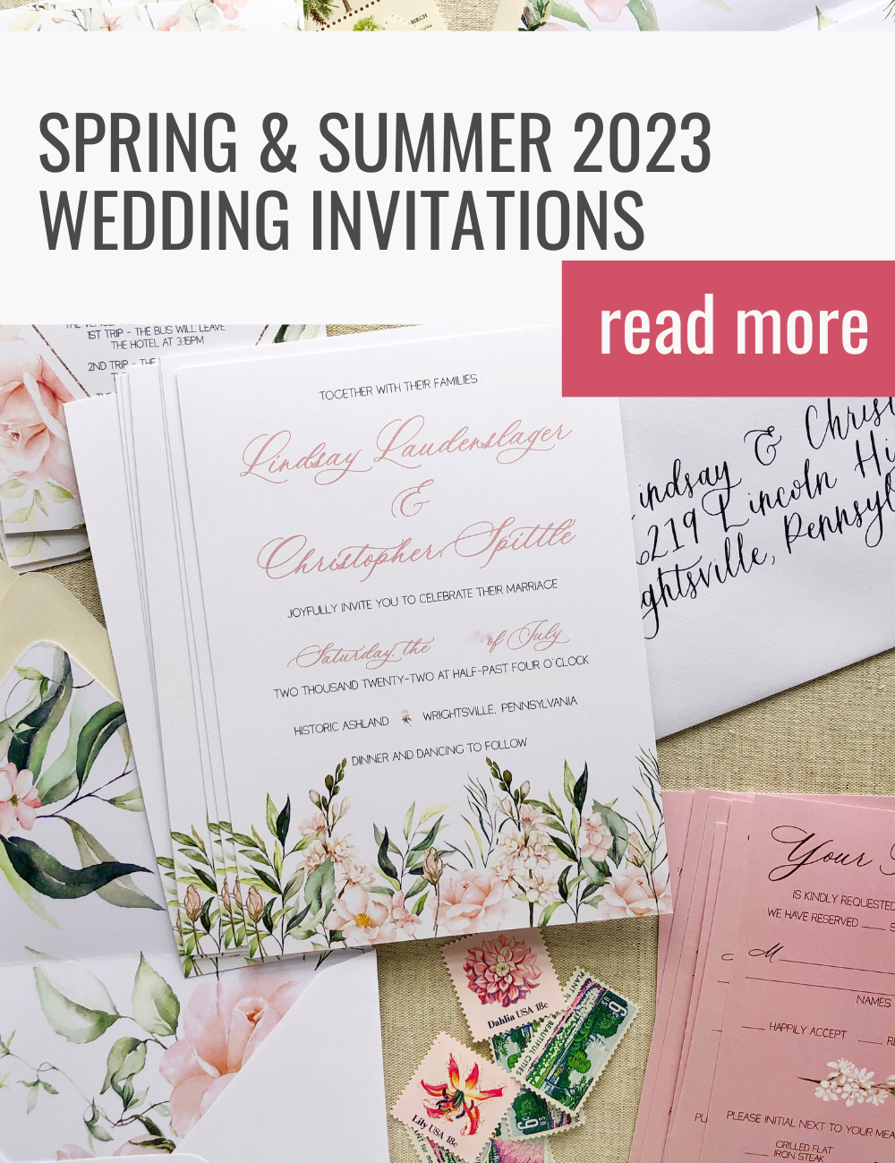 Spring and Summer 2023 Wedding Invitations