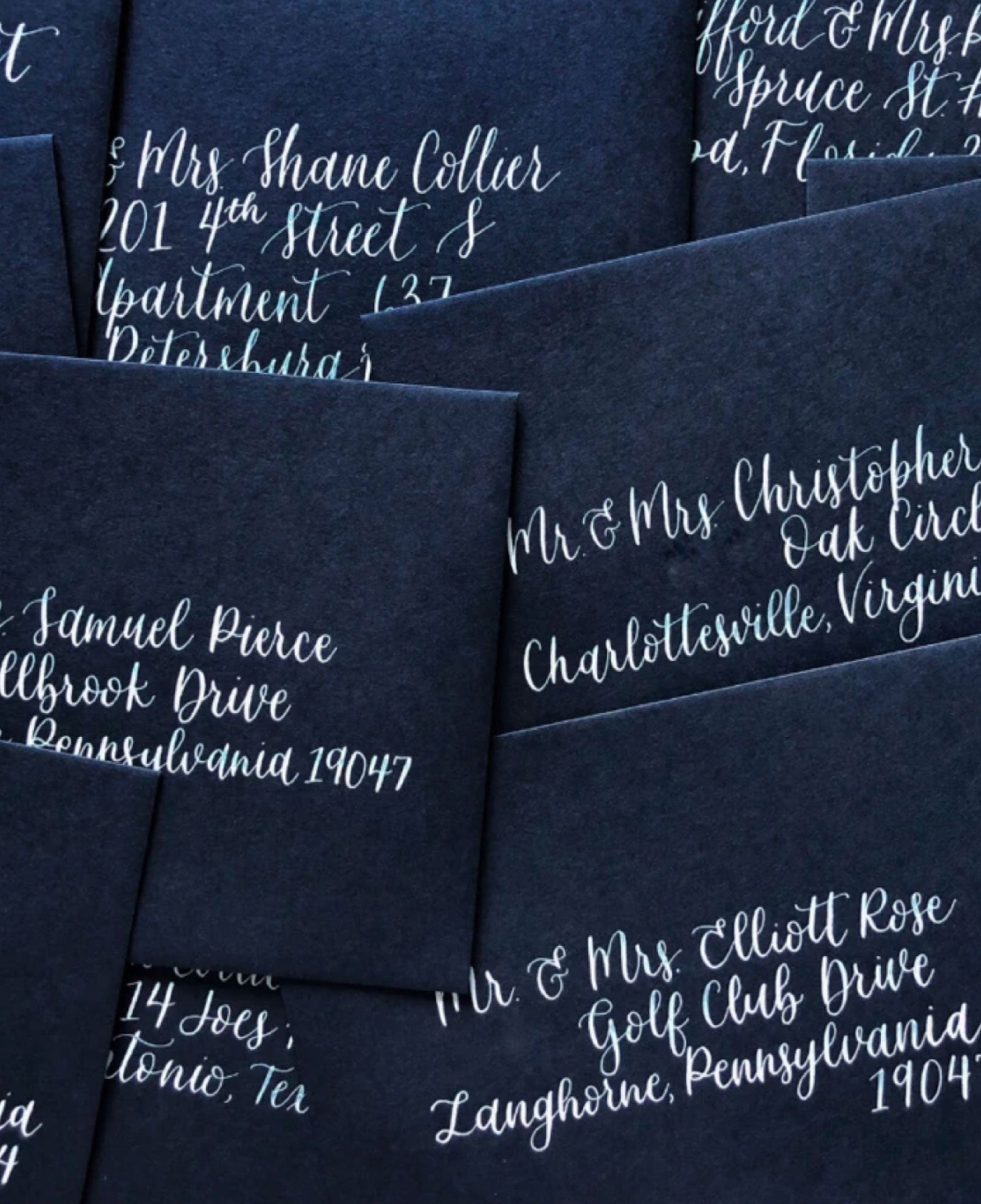 Handwritten Wedding Invitation Envelope Etiquette Envelope Calligraphy