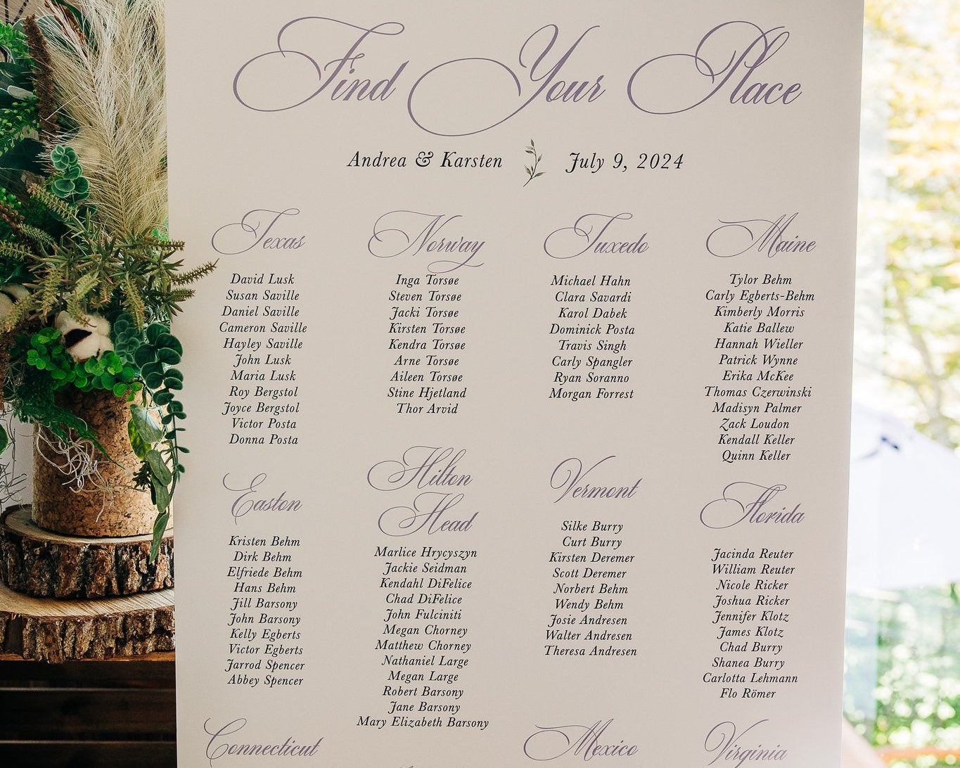 Unique & Stylish Headers for Your Wedding Seating Chart