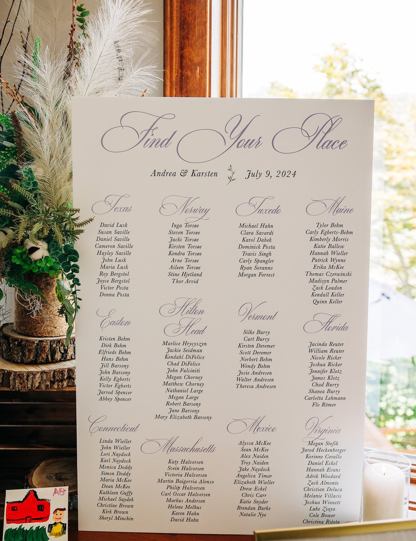 Unique & Stylish Headers for Your Wedding Seating Chart