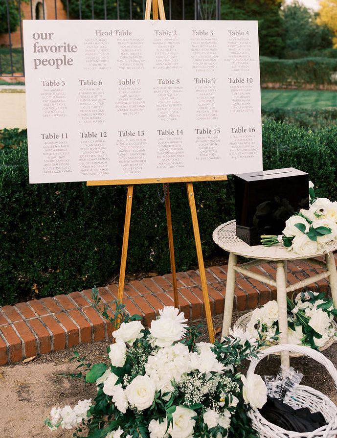 Unique & Stylish Headers for Your Wedding Seating Chart