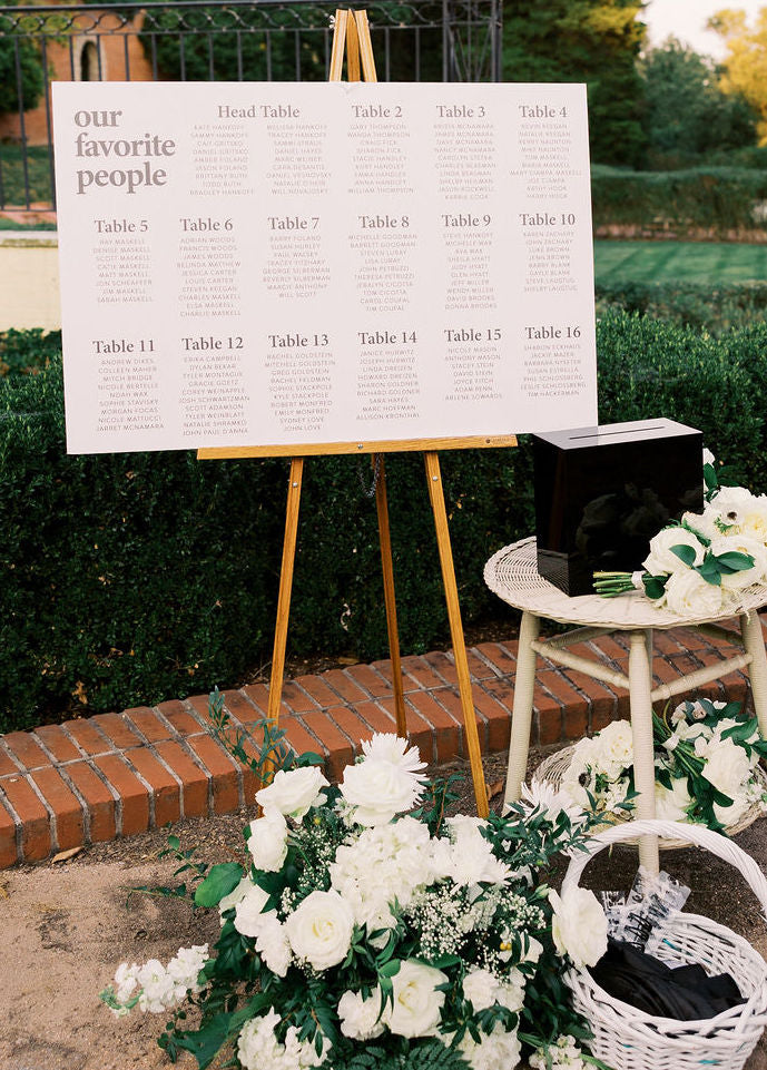 Unique & Stylish Headers for Your Wedding Seating Chart
