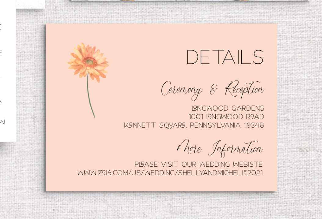 WHAT SHOULD I INCLUDE ON MY WEDDING DETAILS CARD?