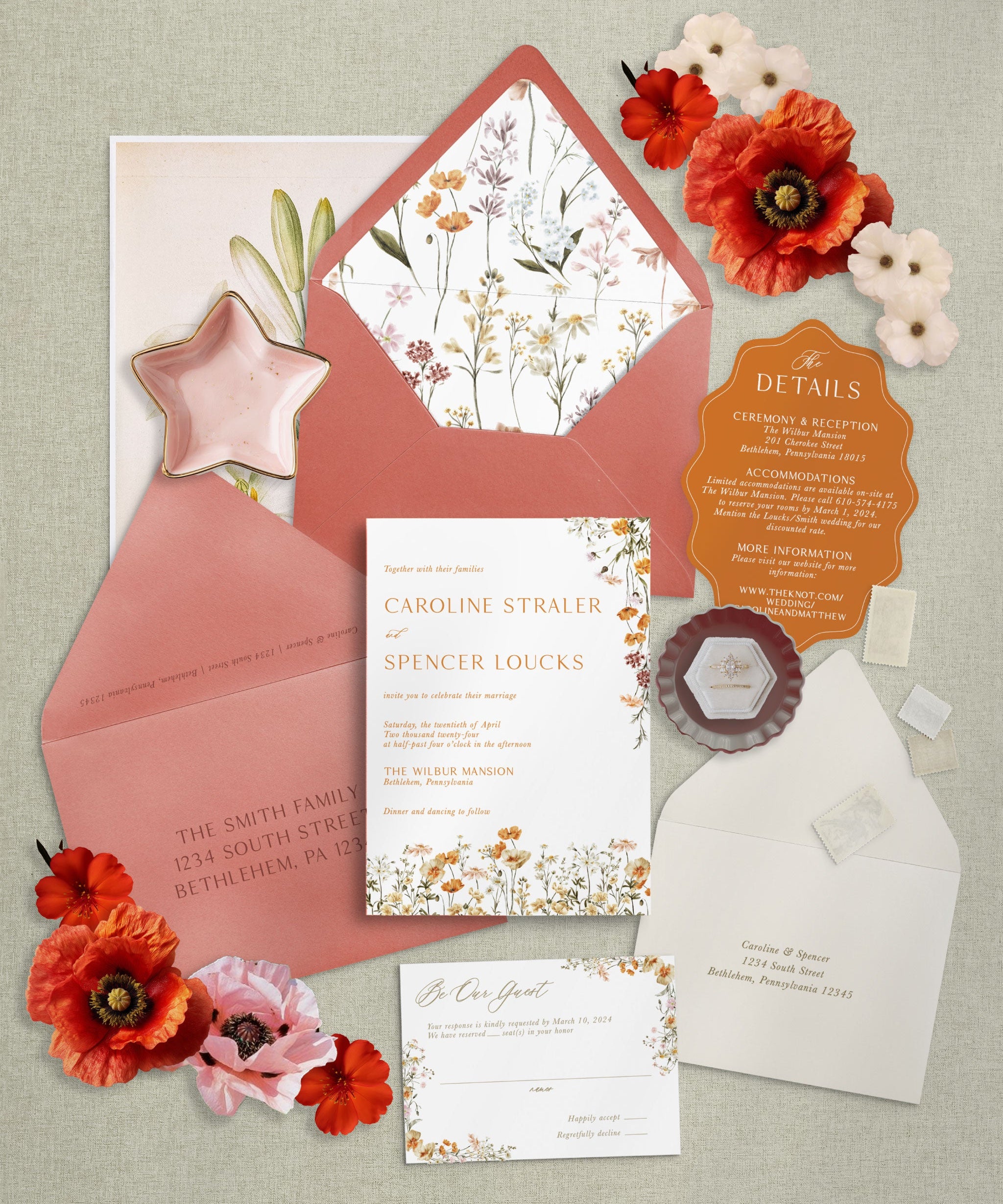 Tuscany Poppies Wedding Stationery
