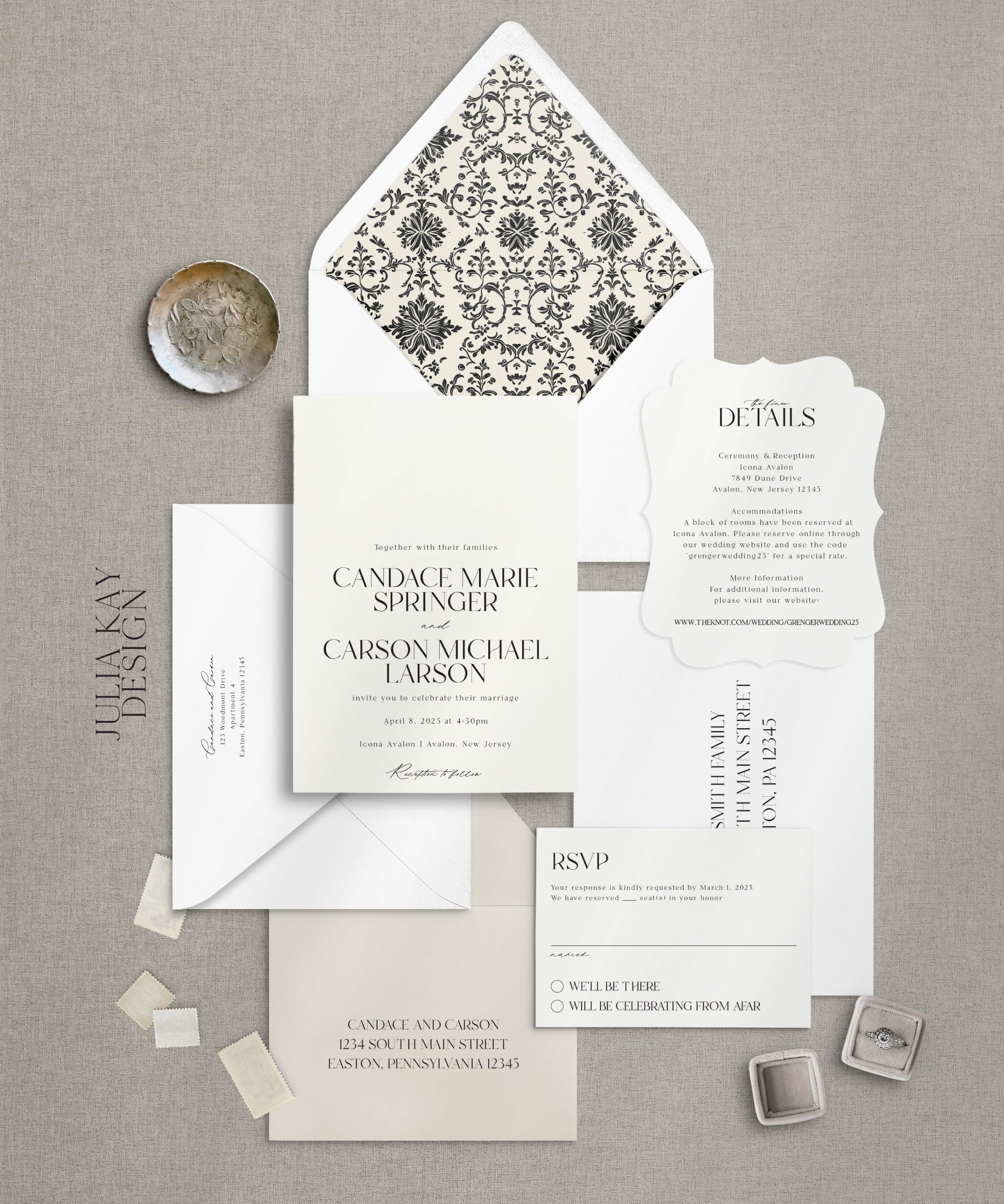 Ink and Ivory Wedding Stationery