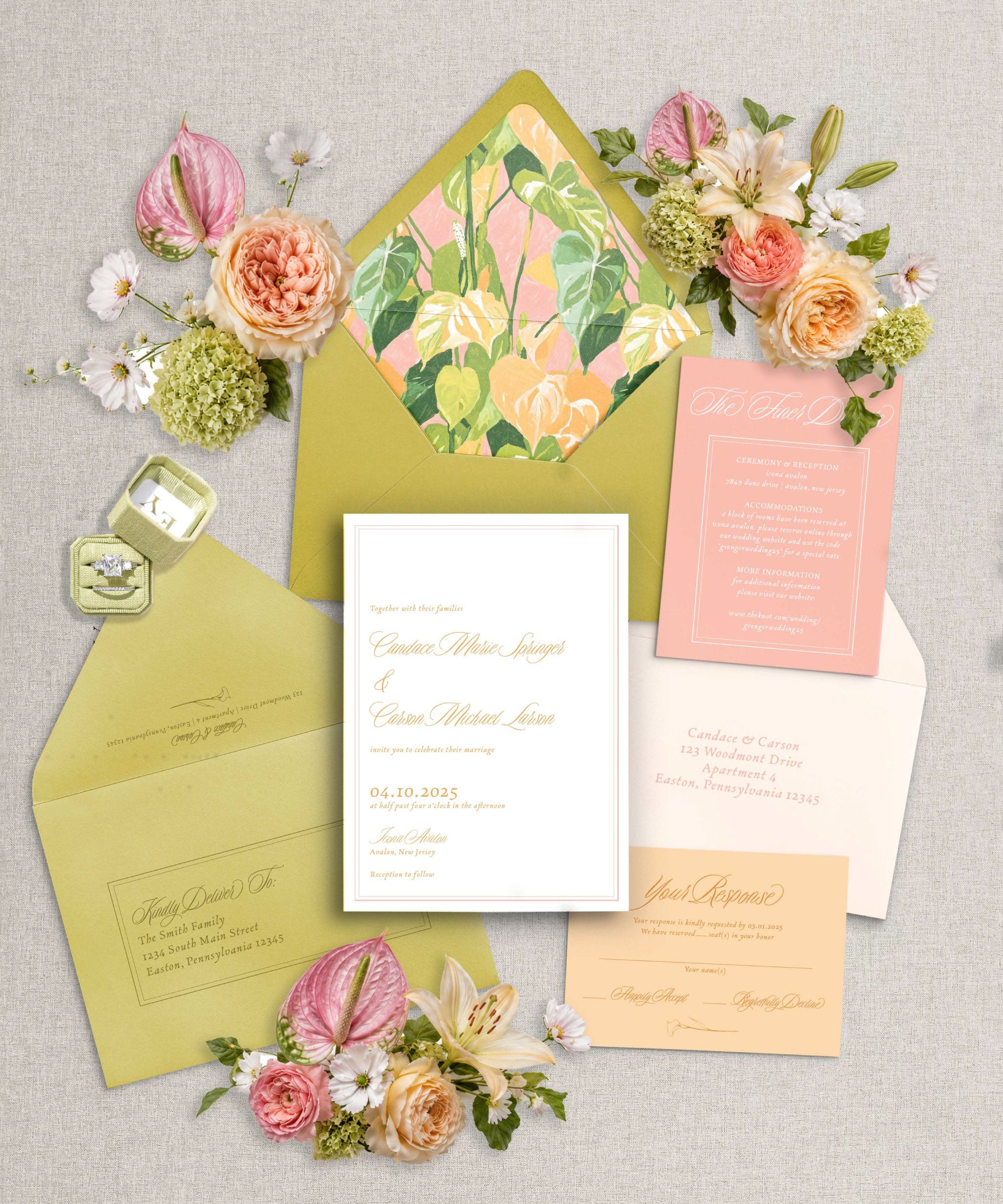 Anthurium Bliss Wedding Stationery