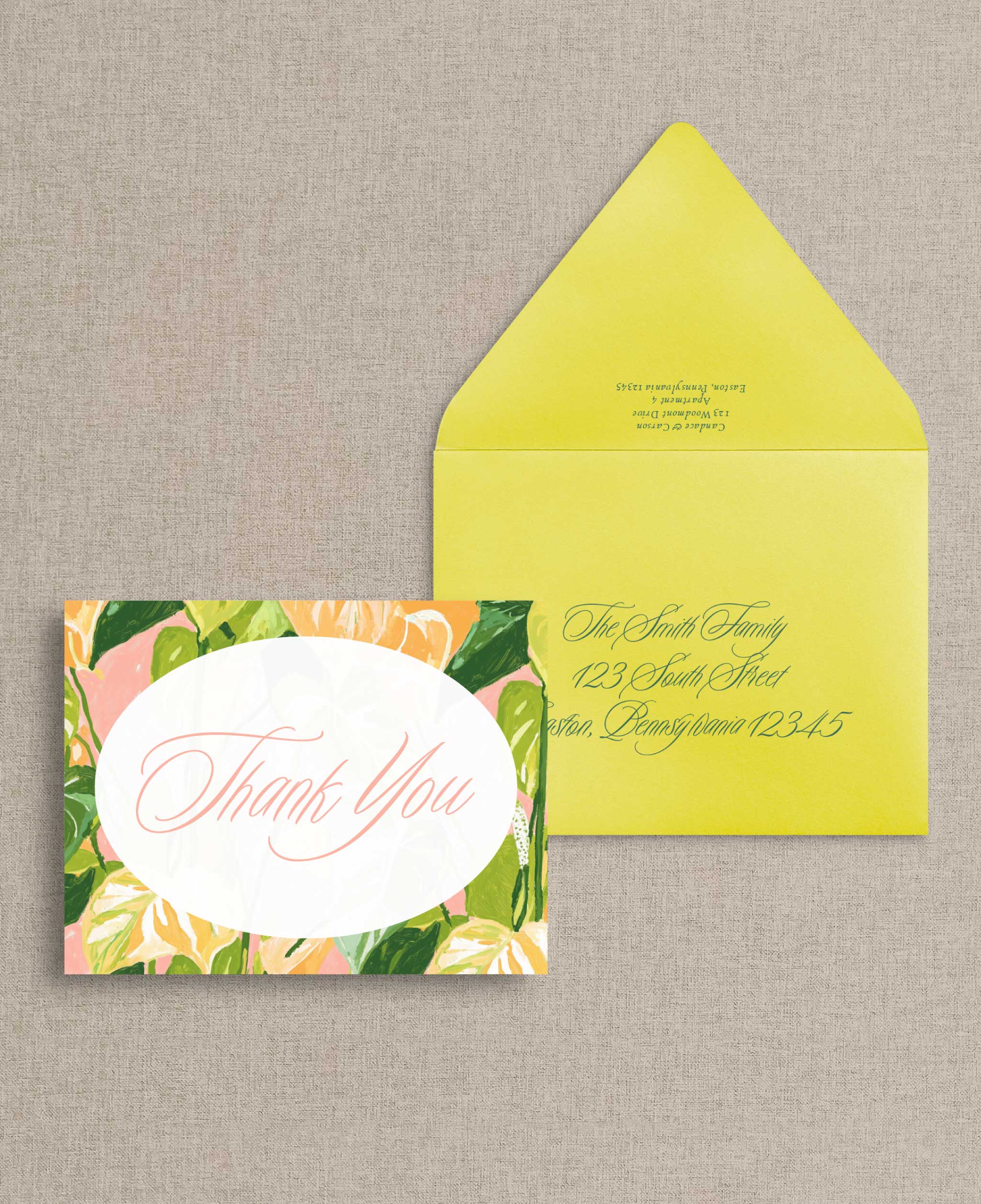 Anthurium Bliss Thank You Cards