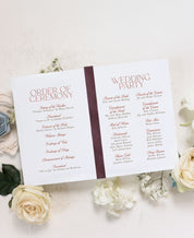 Autumn Elegance Wedding Ceremony Program