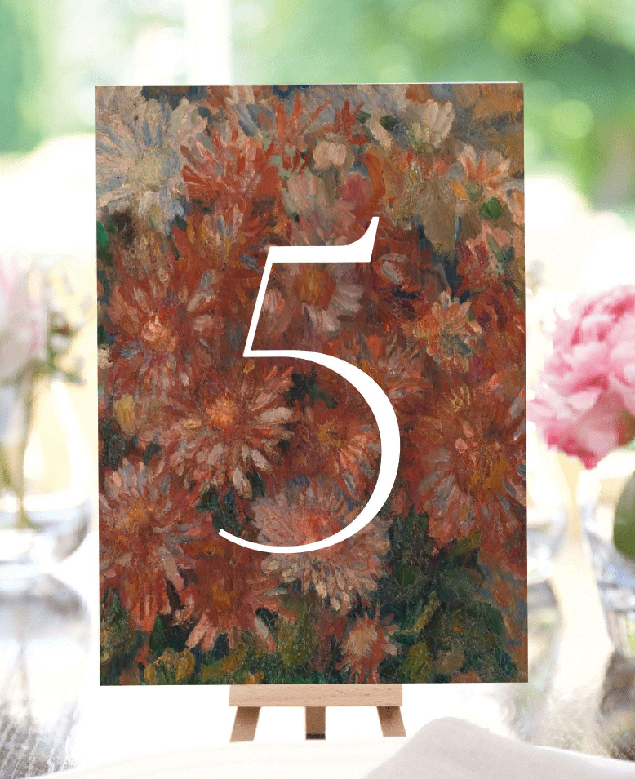 Autumn Elegance Wedding Table Numbers
