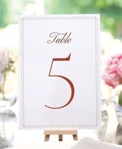 Autumn Elegance Wedding Table Numbers