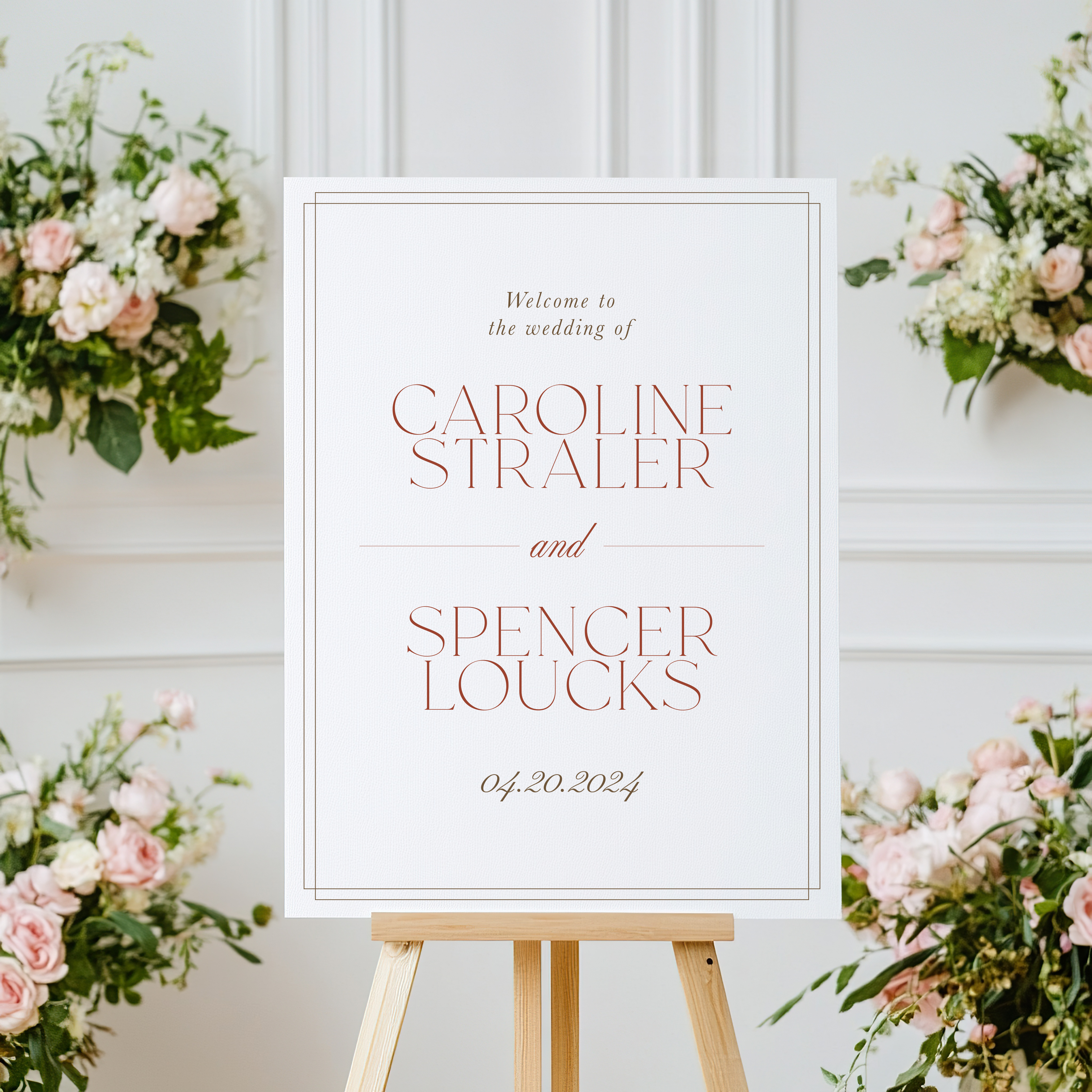 Autumn Elegance Wedding Welcome Sign