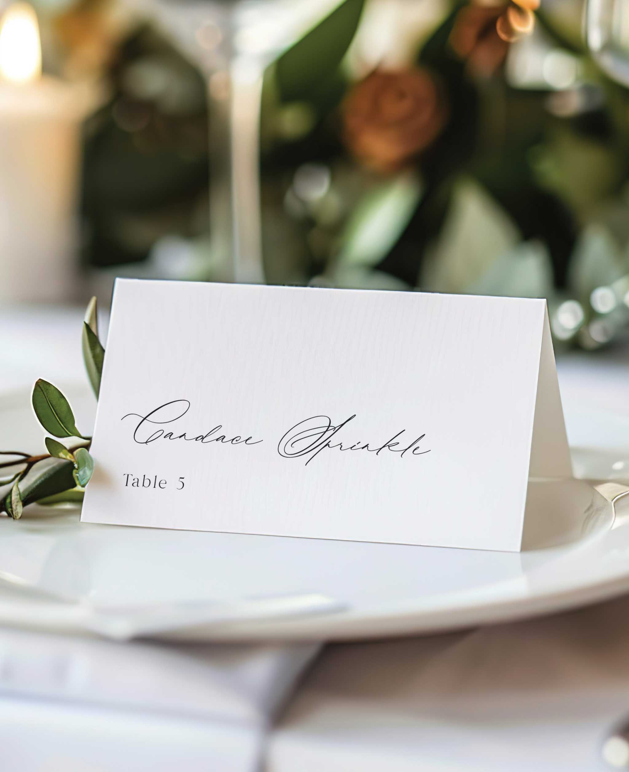 Black and White Space Wedding Escort Cards