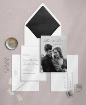 Black & White Space Save the Dates