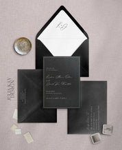 Black & White Space Save the Dates