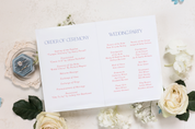 Boldly Bright Wedding Ceremony Program