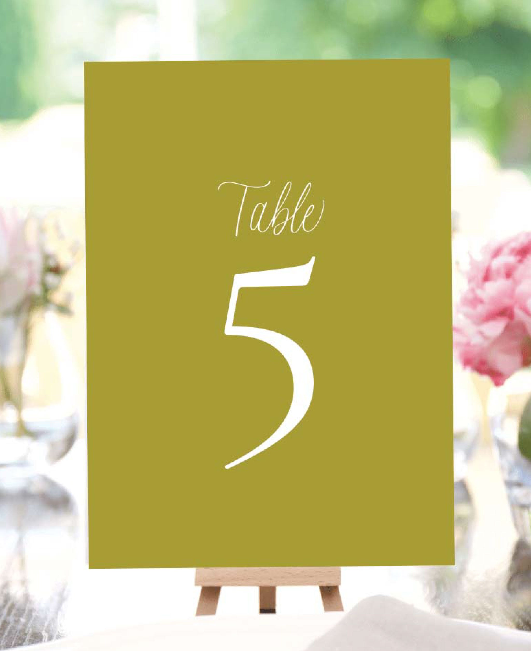 The Jubilee Wedding Table Numbers