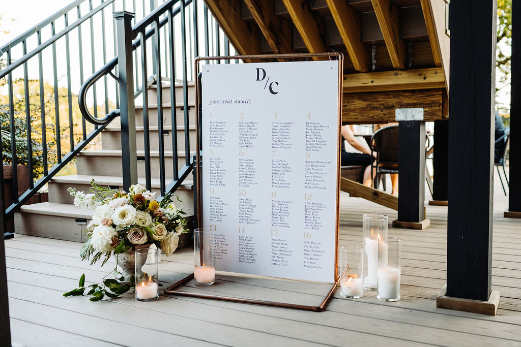 Custom Foam Board Seating Chart