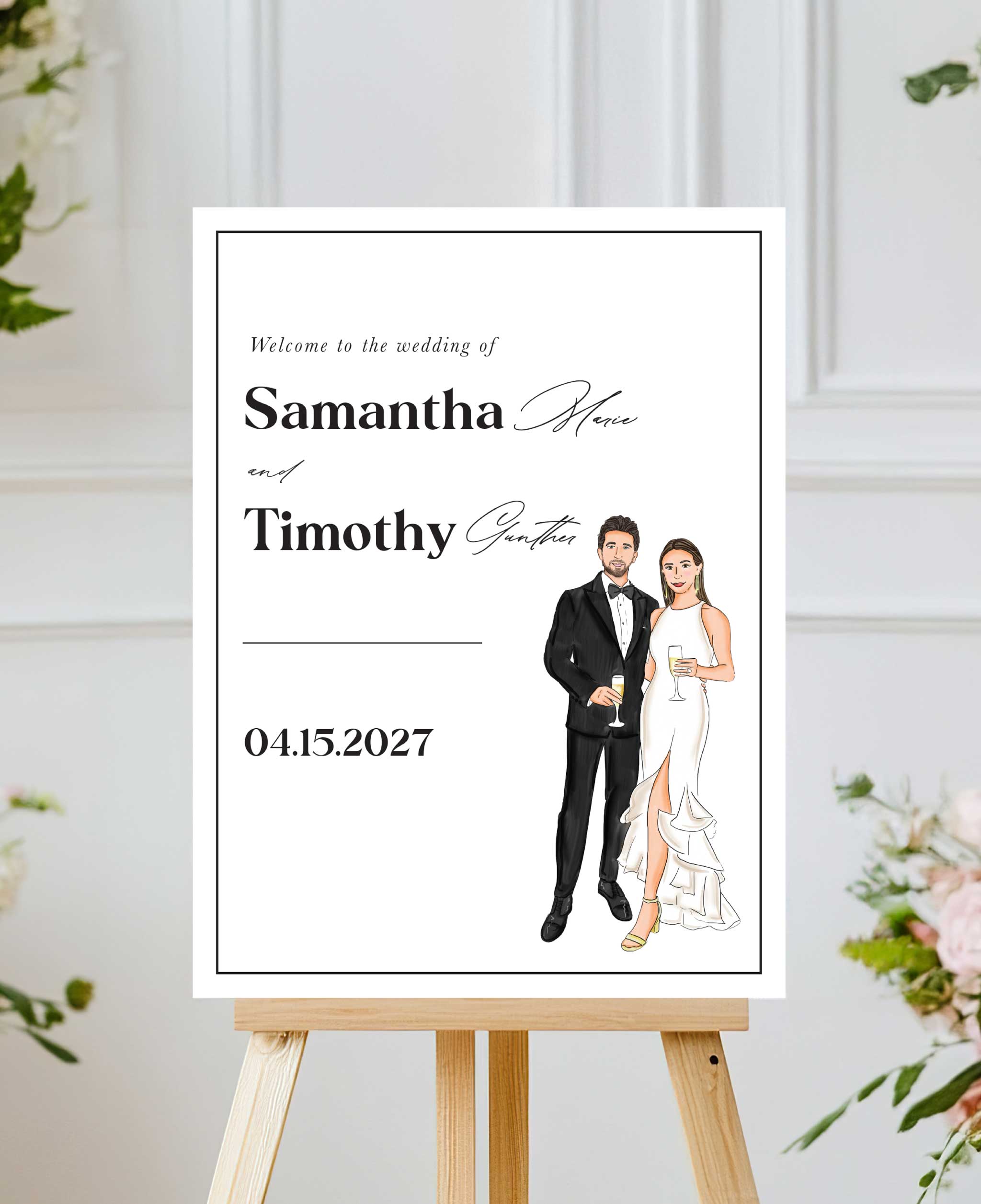 The Keepsake Portrait Wedding Welcome Sign