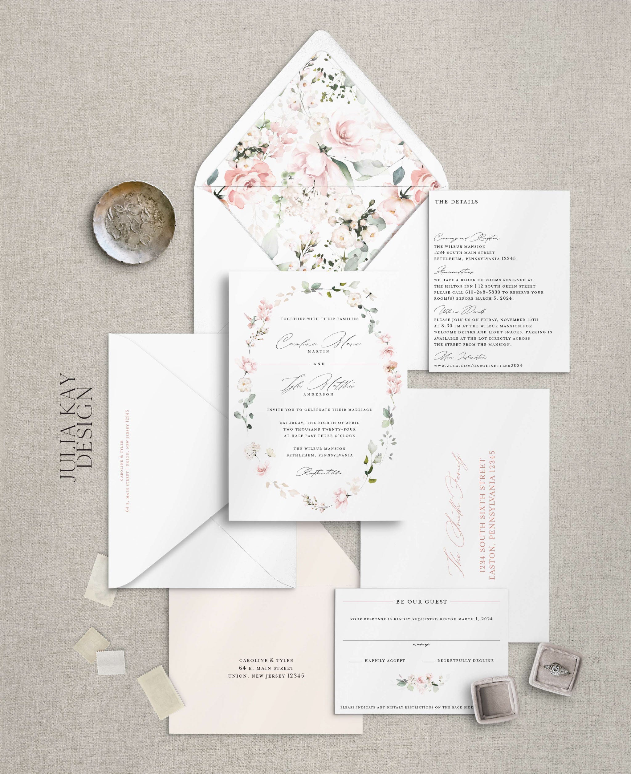 Floral Dreams Wedding Invitation Set