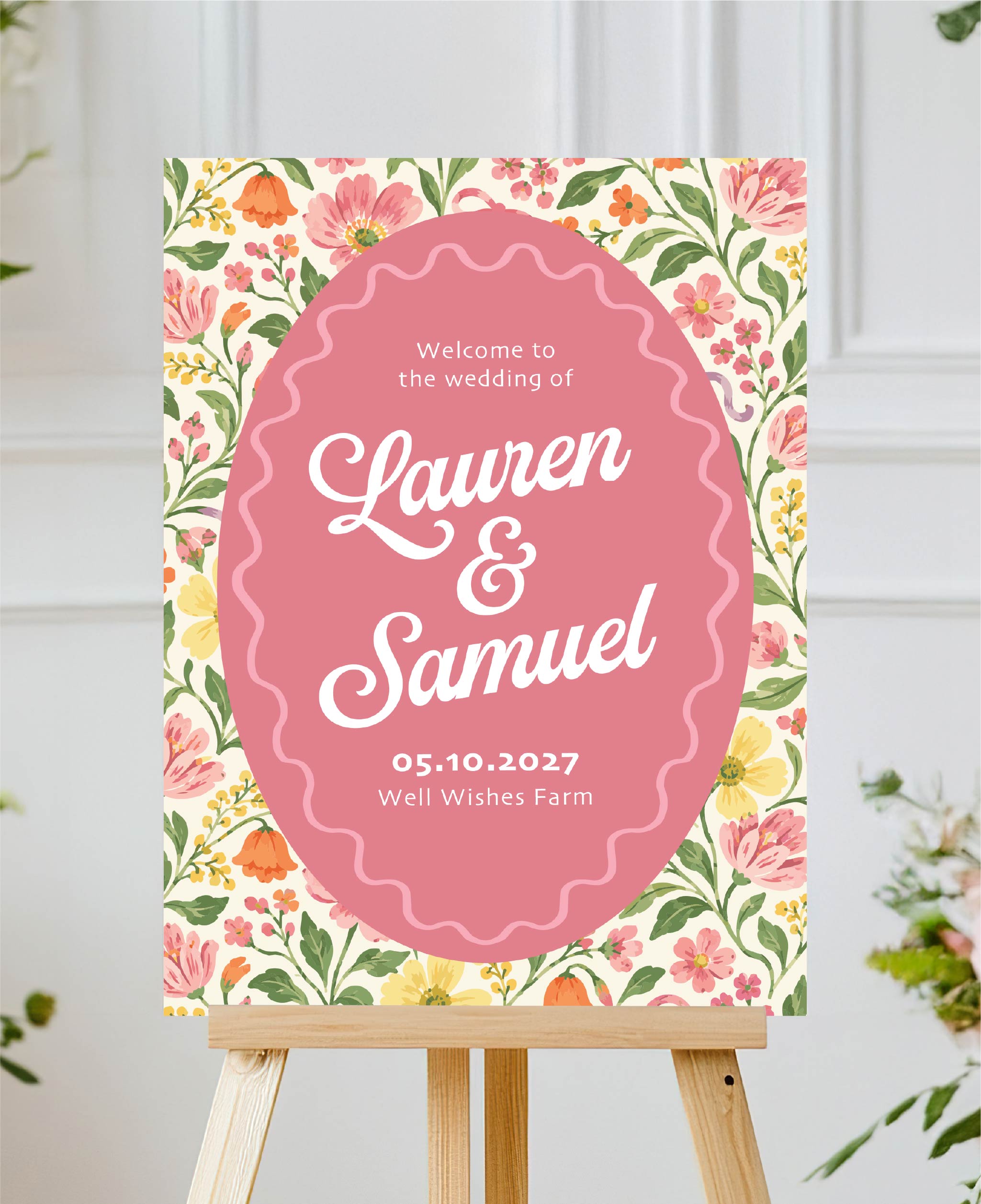 The Lolly Wedding Welcome Sign