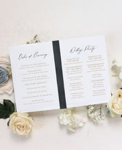 Golden Hour Wedding Ceremony Program